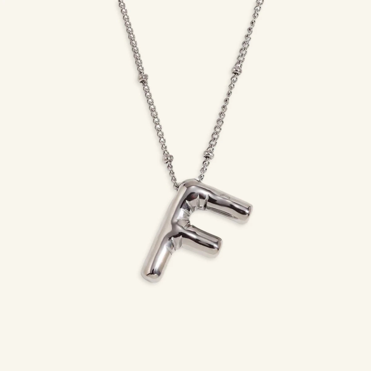 Balloon Gold Initial Necklace - Luzy Jewels