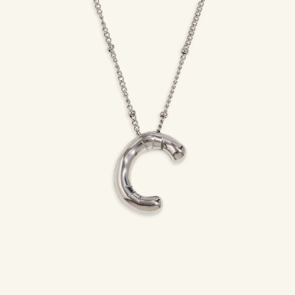 Balloon Gold Initial Necklace - Luzy Jewels