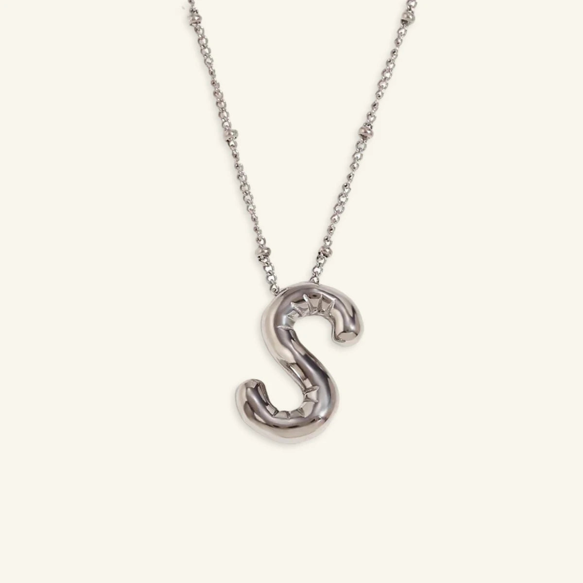 Balloon Gold Initial Necklace - Luzy Jewels