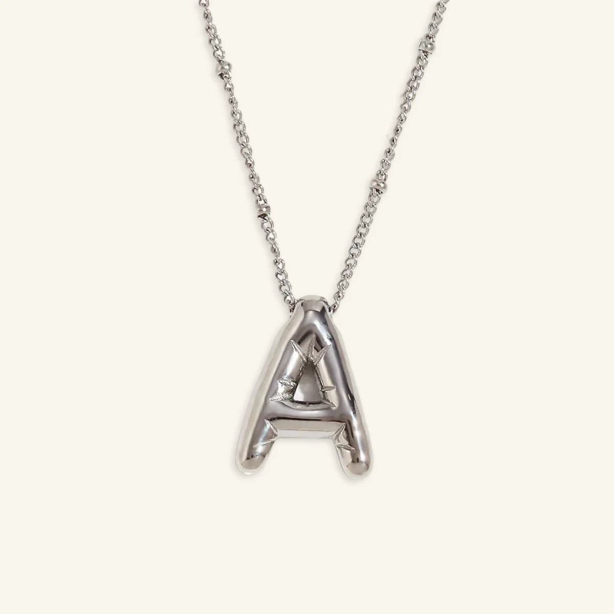 Balloon Gold Initial Necklace - Luzy Jewels