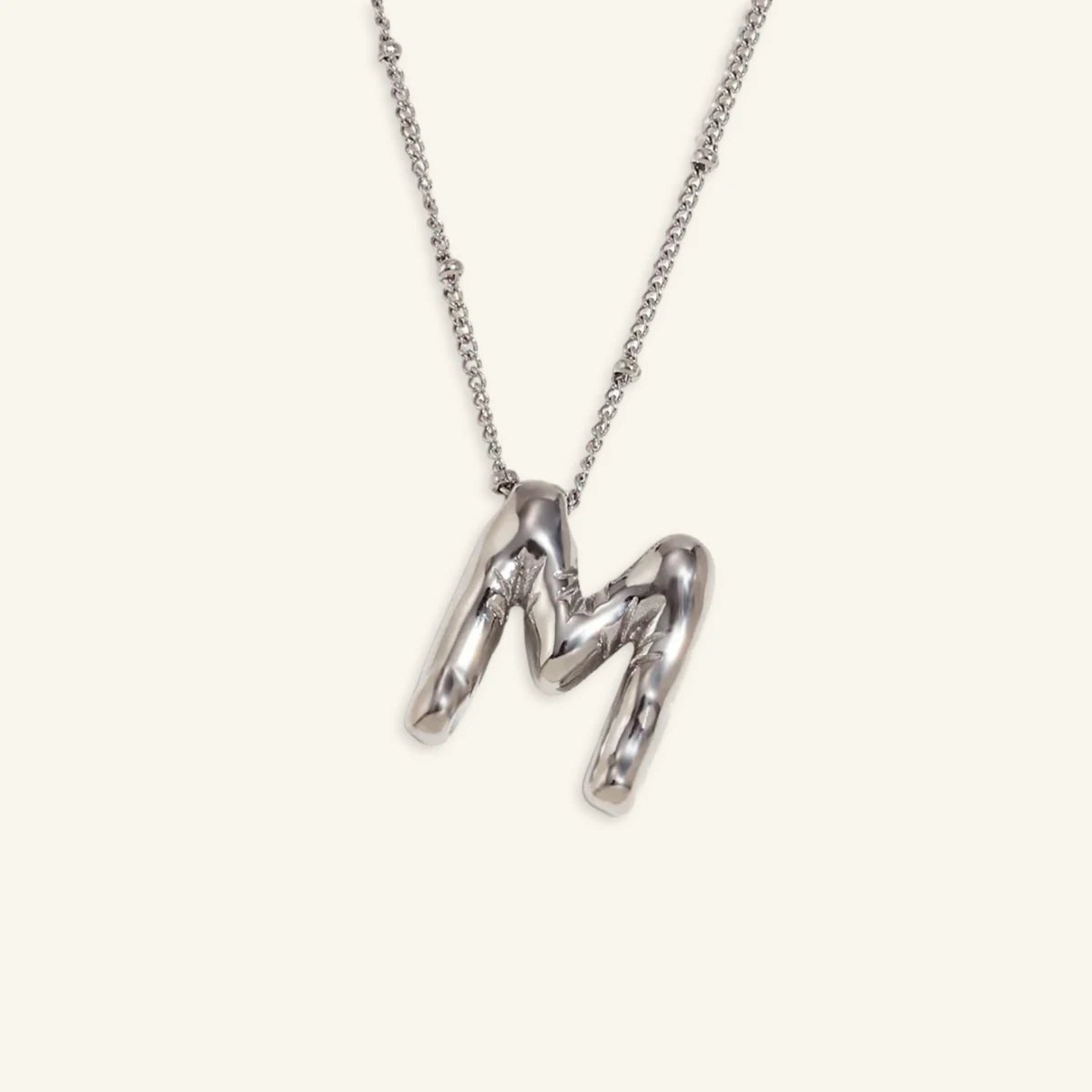 Balloon Gold Initial Necklace - Luzy Jewels
