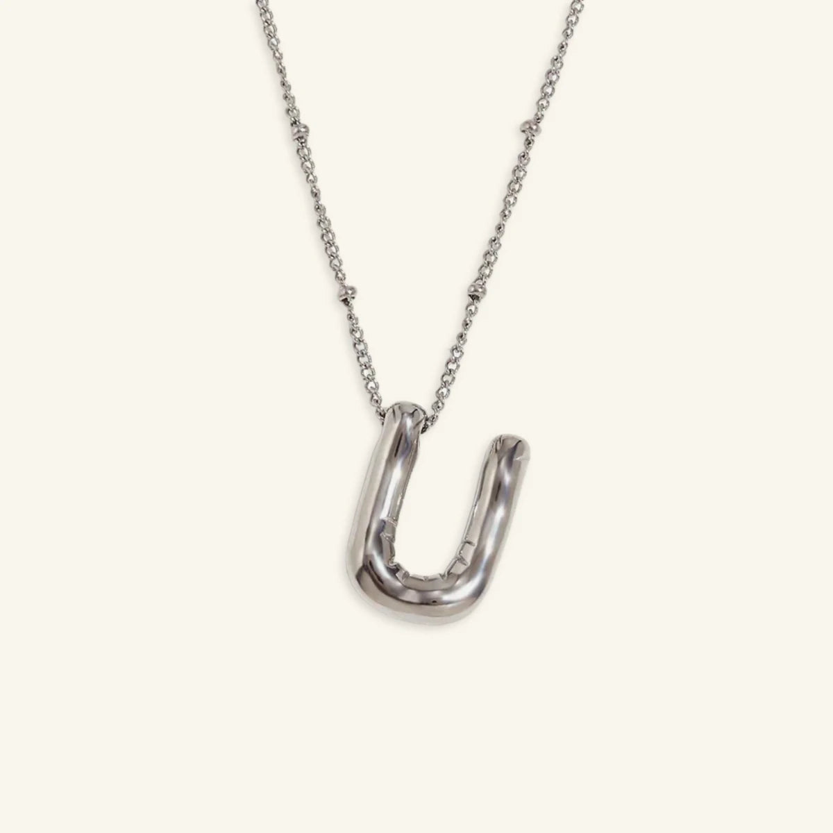 Balloon Gold Initial Necklace - Luzy Jewels