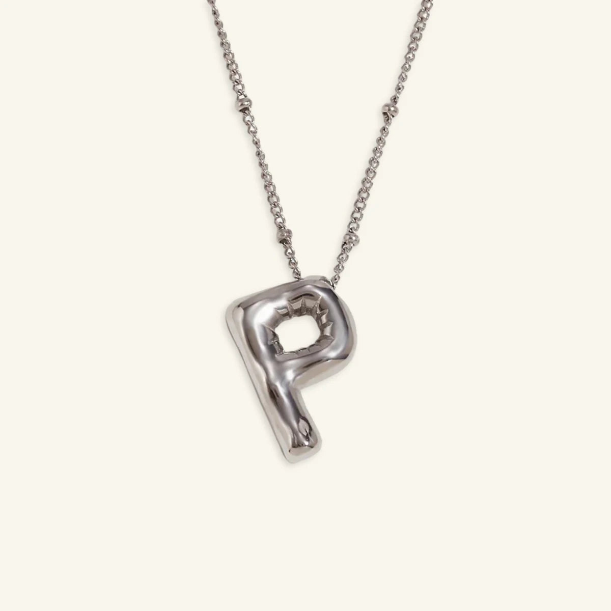 Balloon Gold Initial Necklace - Luzy Jewels