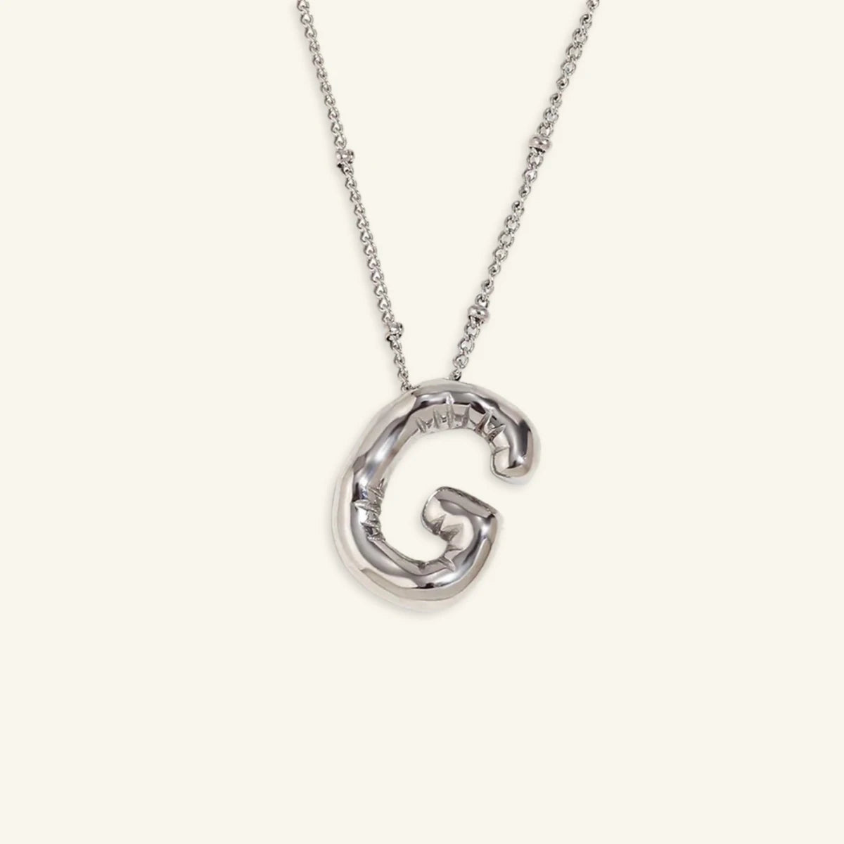 Balloon Gold Initial Necklace - Luzy Jewels