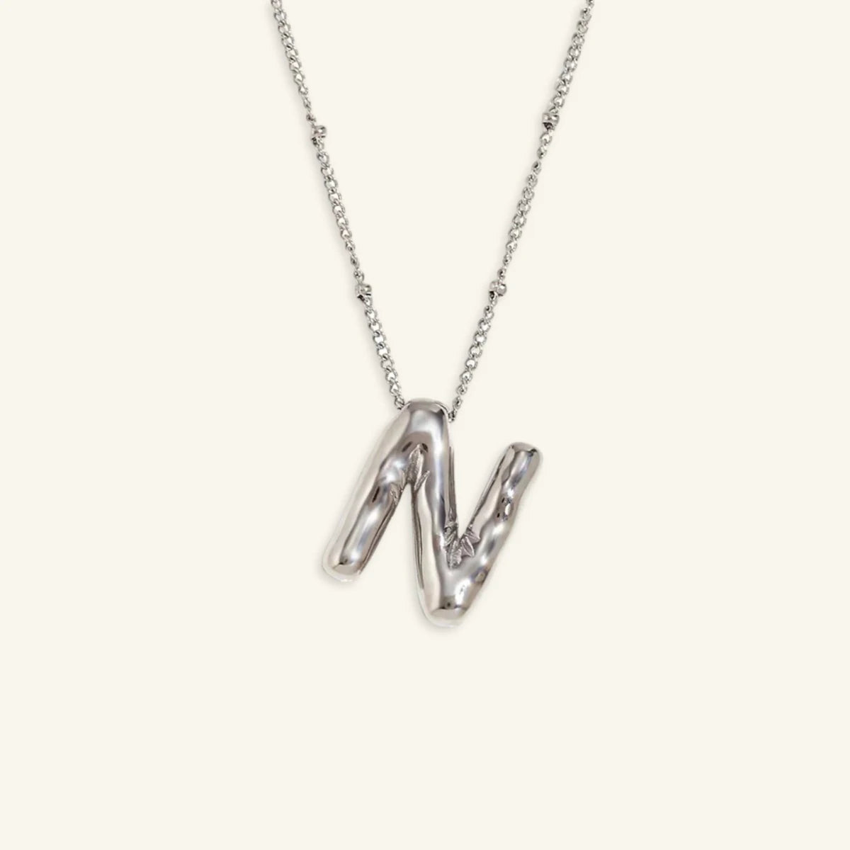 Balloon Gold Initial Necklace - Luzy Jewels