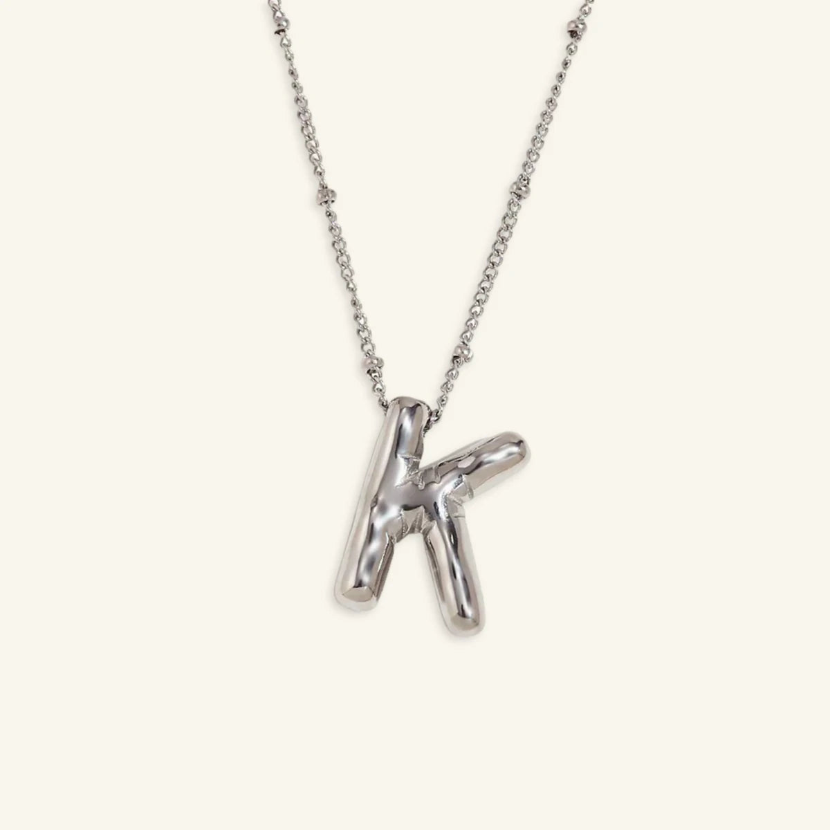 Balloon Gold Initial Necklace - Luzy Jewels