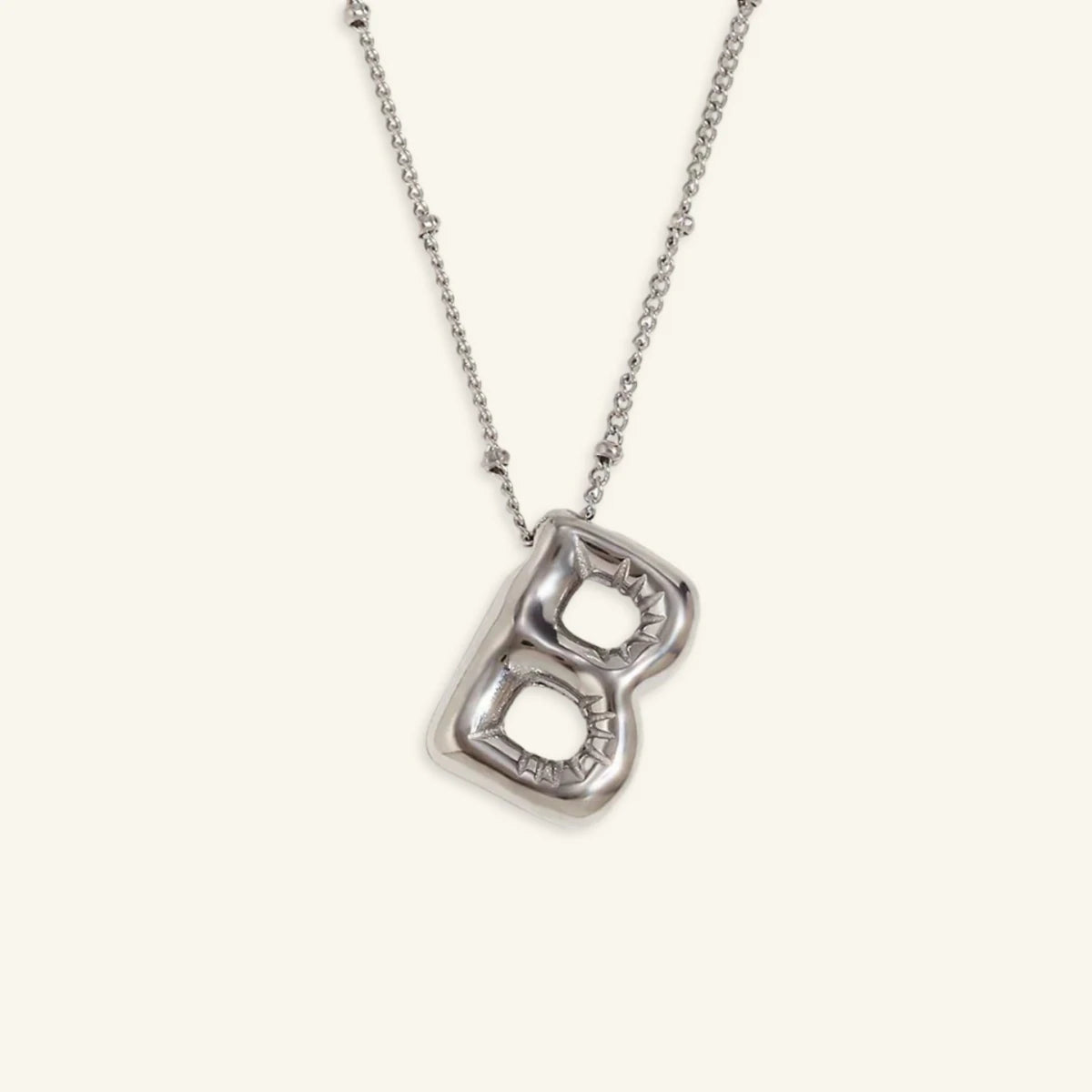 Balloon Gold Initial Necklace - Luzy Jewels