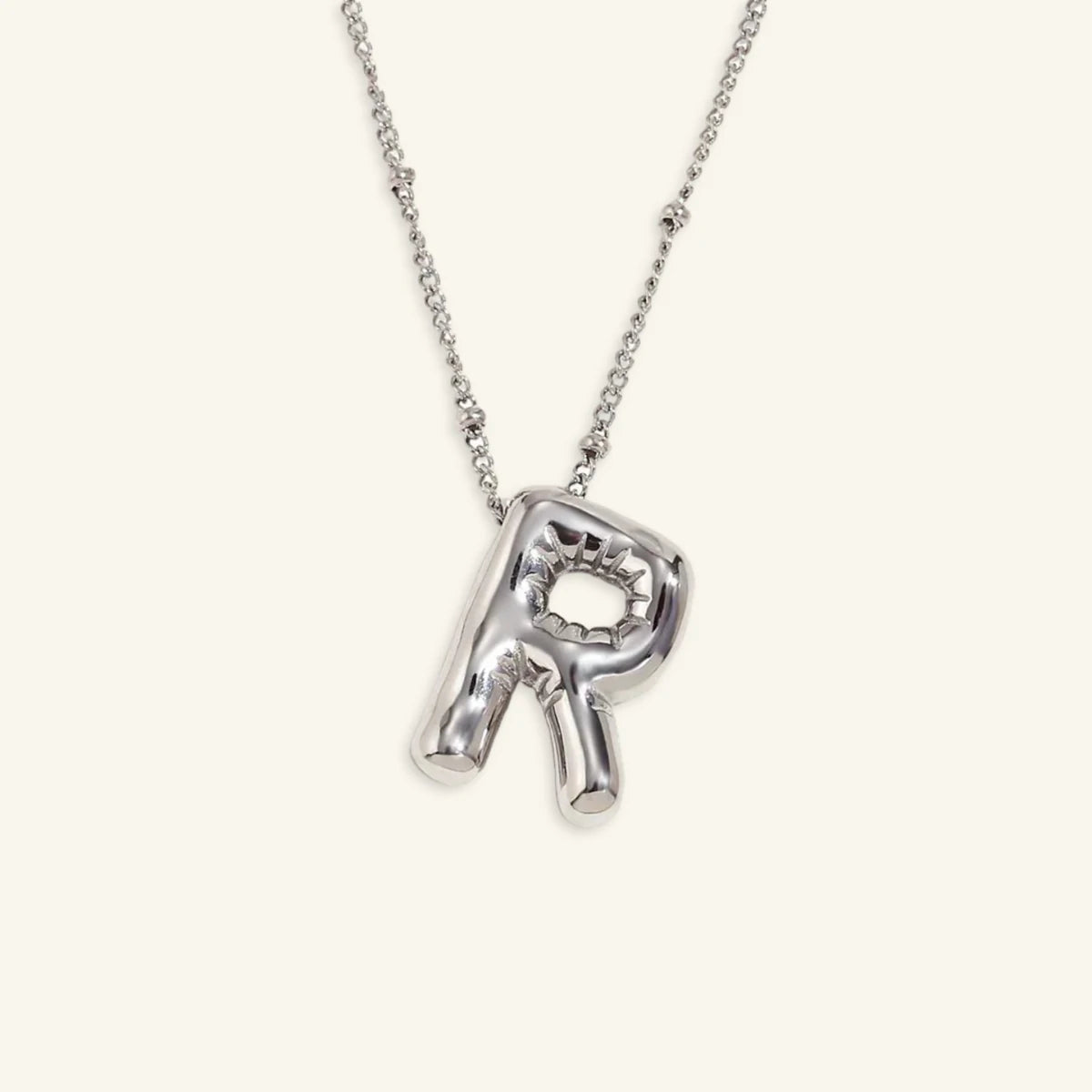 Balloon Gold Initial Necklace - Luzy Jewels