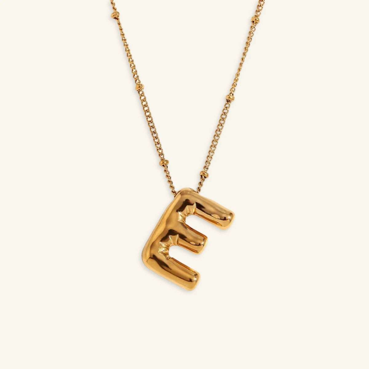 Balloon Gold Initial Necklace - Luzy Jewels