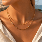 Bellina Double Ball Chain Necklace - Luzy Jewels