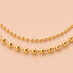 Bellina Double Ball Chain Necklace - Luzy Jewels