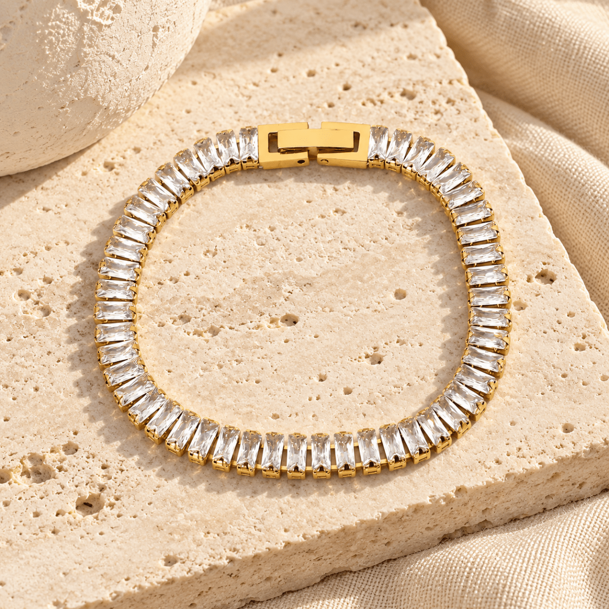 Brenelle Baguette Tennis Bracelet - Luzy Jewels