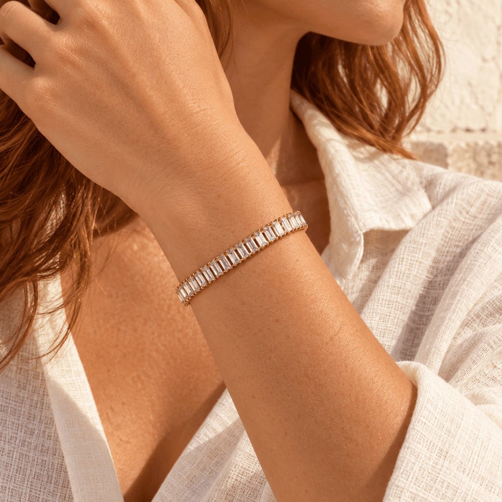 Brenelle Baguette Tennis Bracelet - Luzy Jewels