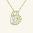 Bubble Letter Initial Necklace - Luzy Jewels