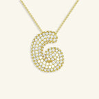Bubble Letter Initial Necklace - Luzy Jewels