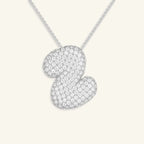 Bubble Letter Initial Necklace - Luzy Jewels