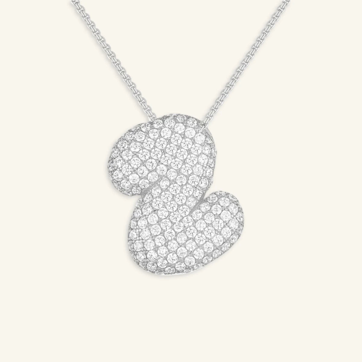Bubble Letter Initial Necklace - Luzy Jewels