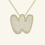 Bubble Letter Initial Necklace - Luzy Jewels