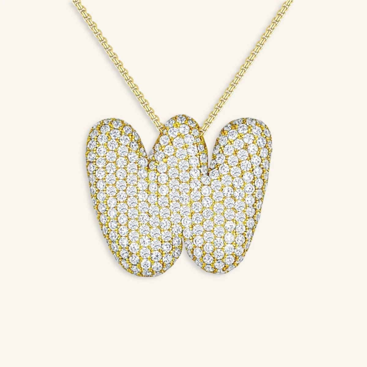 Bubble Letter Initial Necklace - Luzy Jewels