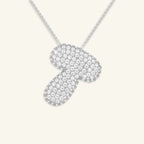 Bubble Letter Initial Necklace - Luzy Jewels