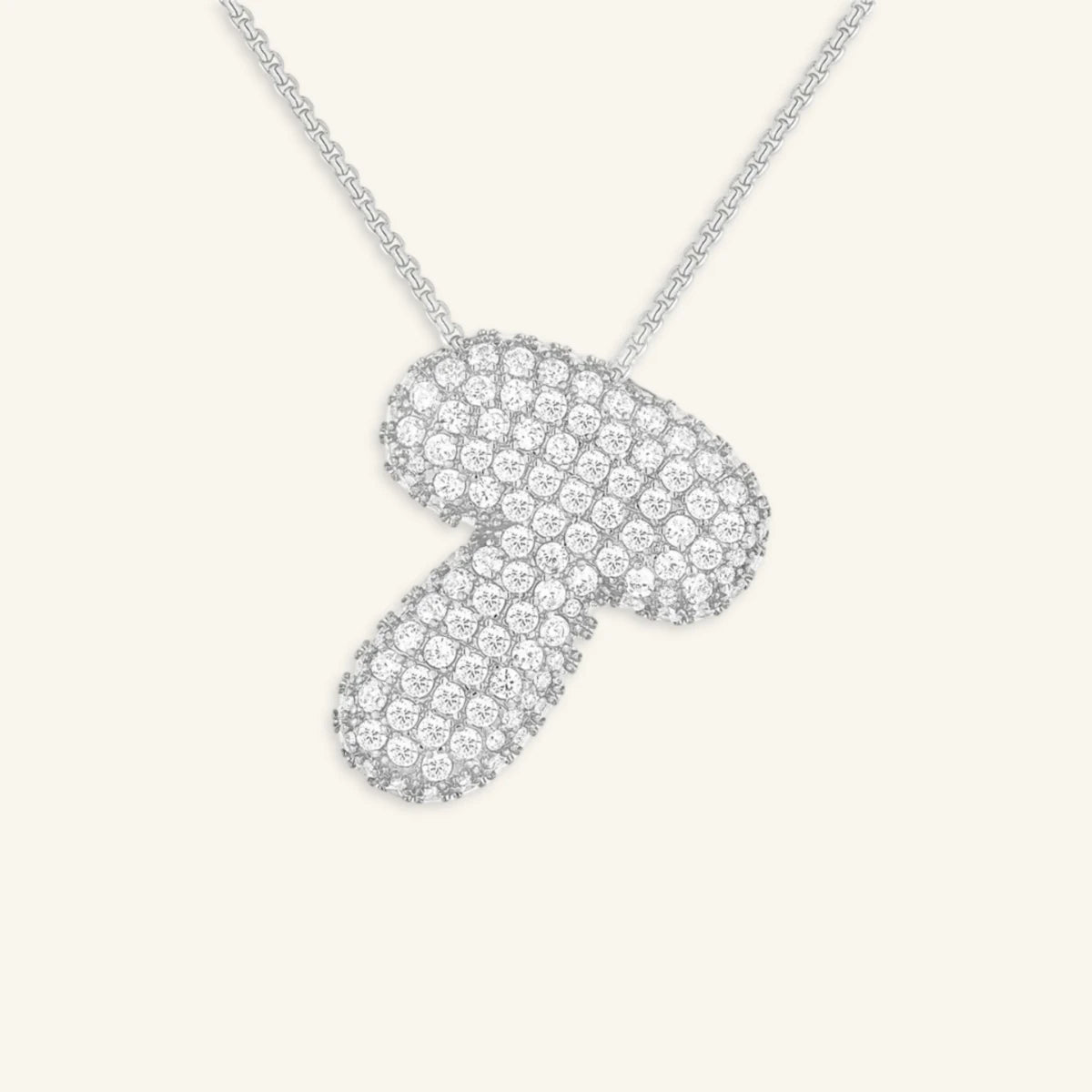 Bubble Letter Initial Necklace - Luzy Jewels