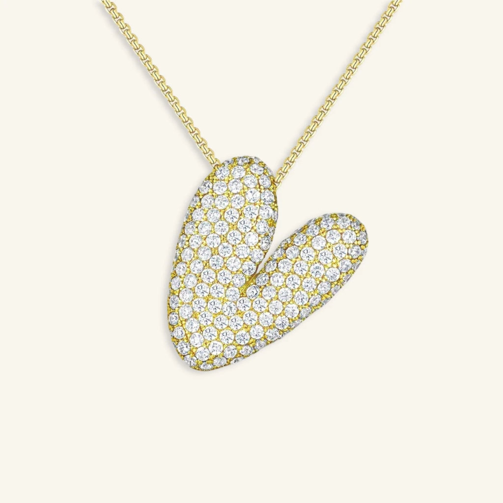 Bubble Letter Initial Necklace - Luzy Jewels