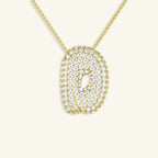 Bubble Letter Initial Necklace - Luzy Jewels
