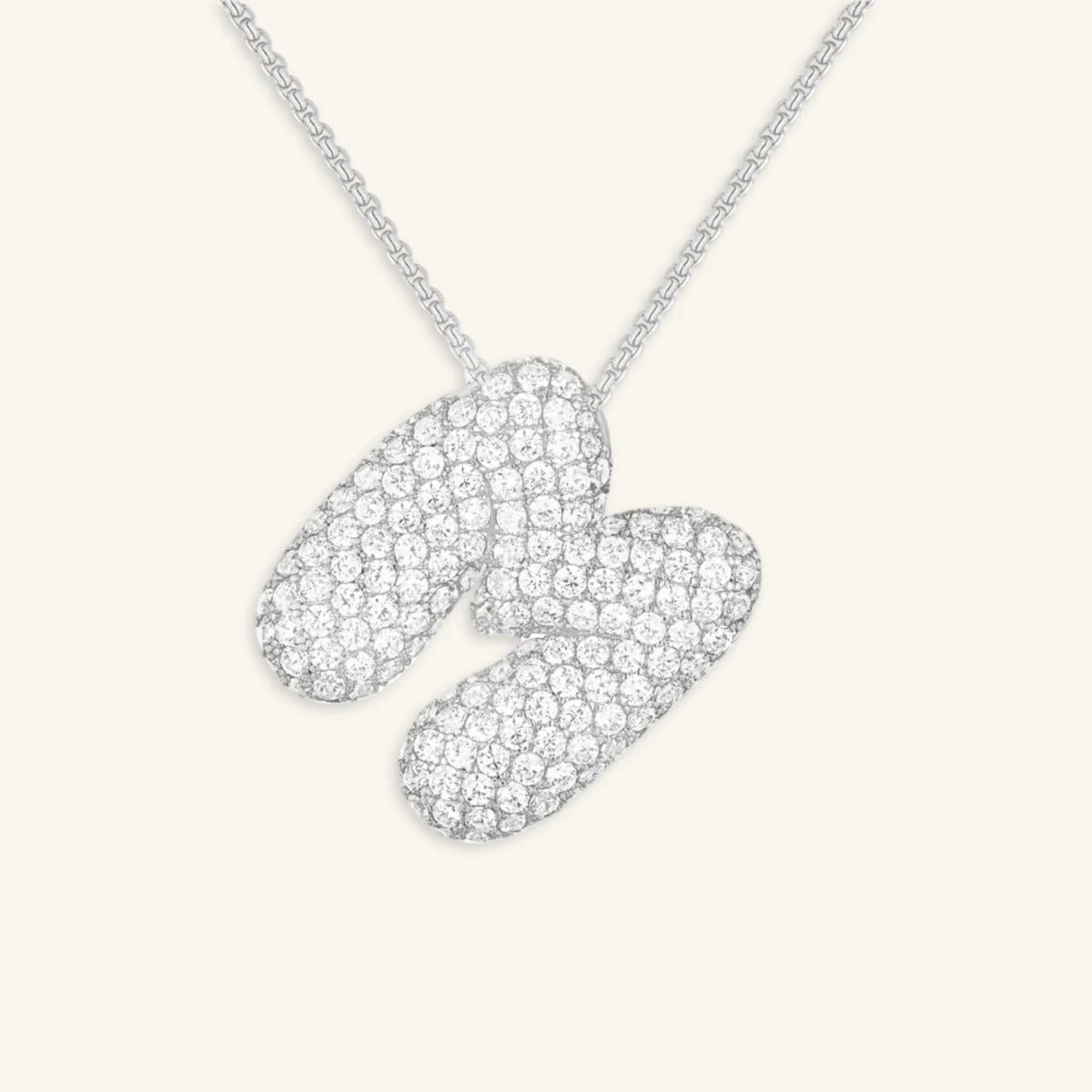 Bubble Letter Initial Necklace - Luzy Jewels