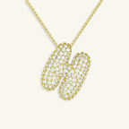 Bubble Letter Initial Necklace - Luzy Jewels