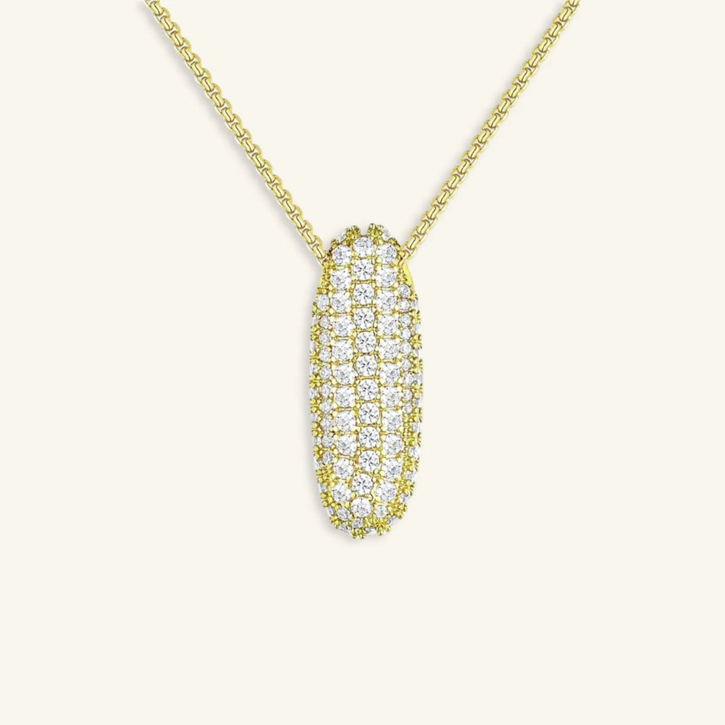 Bubble Letter Initial Necklace - Luzy Jewels