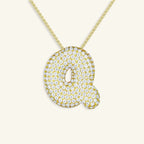 Bubble Letter Initial Necklace - Luzy Jewels