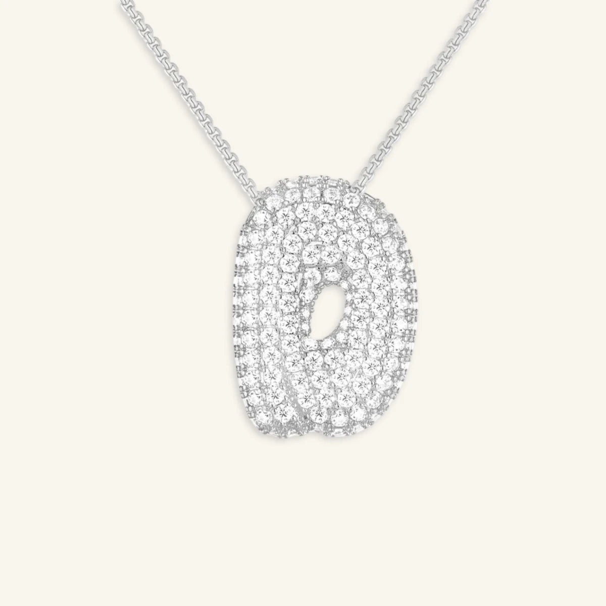 Bubble Letter Initial Necklace - Luzy Jewels