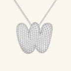 Bubble Letter Initial Necklace - Luzy Jewels