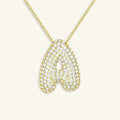 Bubble Letter Initial Necklace - Luzy Jewels