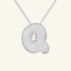Bubble Letter Initial Necklace - Luzy Jewels
