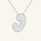 Bubble Letter Initial Necklace - Luzy Jewels