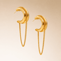 Calista Double-Curve Chain Hoops - Luzy Jewels