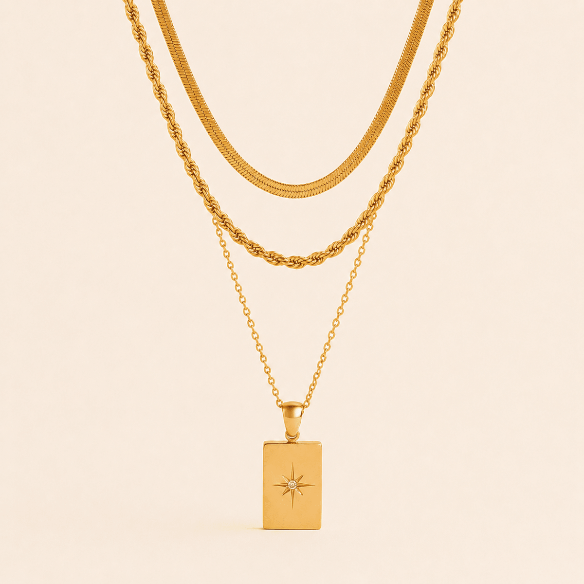 Calista Layered Pendant Necklace - Luzy Jewels