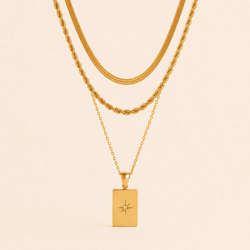 Calista Layered Pendant Necklace - Luzy Jewels