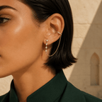 Calista Pavé Chain Ear Cuff - Luzy Jewels