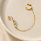Calista Pavé Chain Ear Cuff - Luzy Jewels