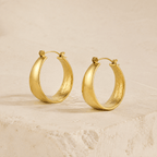 Calista Sculpted Ribbon Hoop Earrings - Luzy Jewels