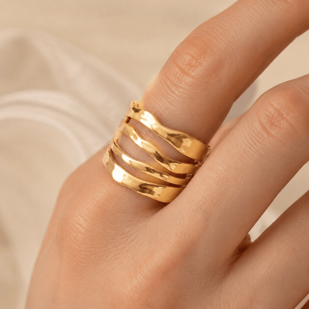 Calypso Four-Wave Open Ring - Luzy Jewels