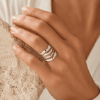 Calypso Four-Wave Open Ring - Luzy Jewels