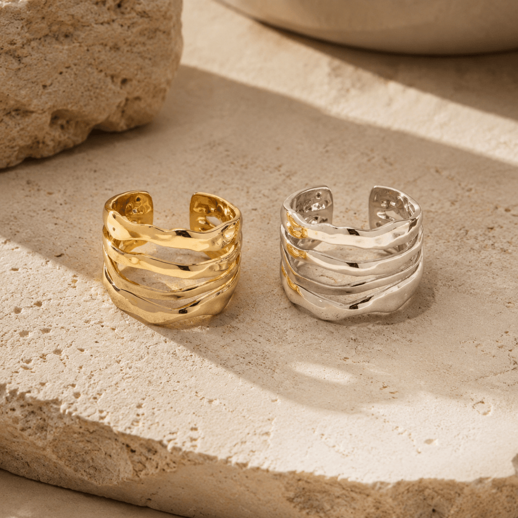 Calypso Four-Wave Open Ring - Luzy Jewels