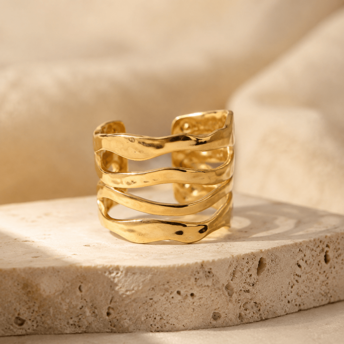 Calypso Four-Wave Open Ring - Luzy Jewels