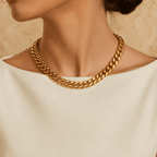 Carmela Bold Cuban Chain Necklace - Luzy Jewels