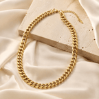 Carmela Bold Cuban Chain Necklace - Luzy Jewels