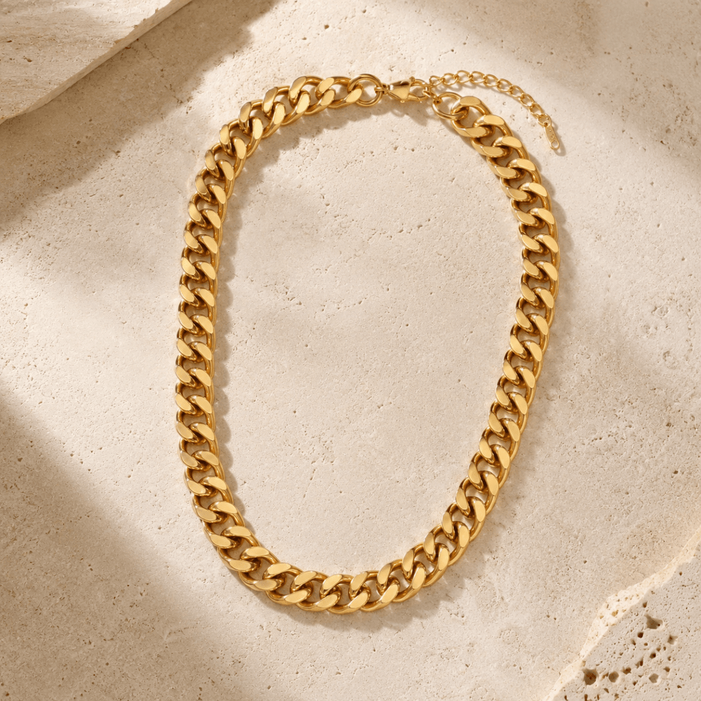 Carmela Bold Cuban Chain Necklace - Luzy Jewels