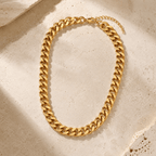 Carmela Bold Cuban Chain Necklace - Luzy Jewels